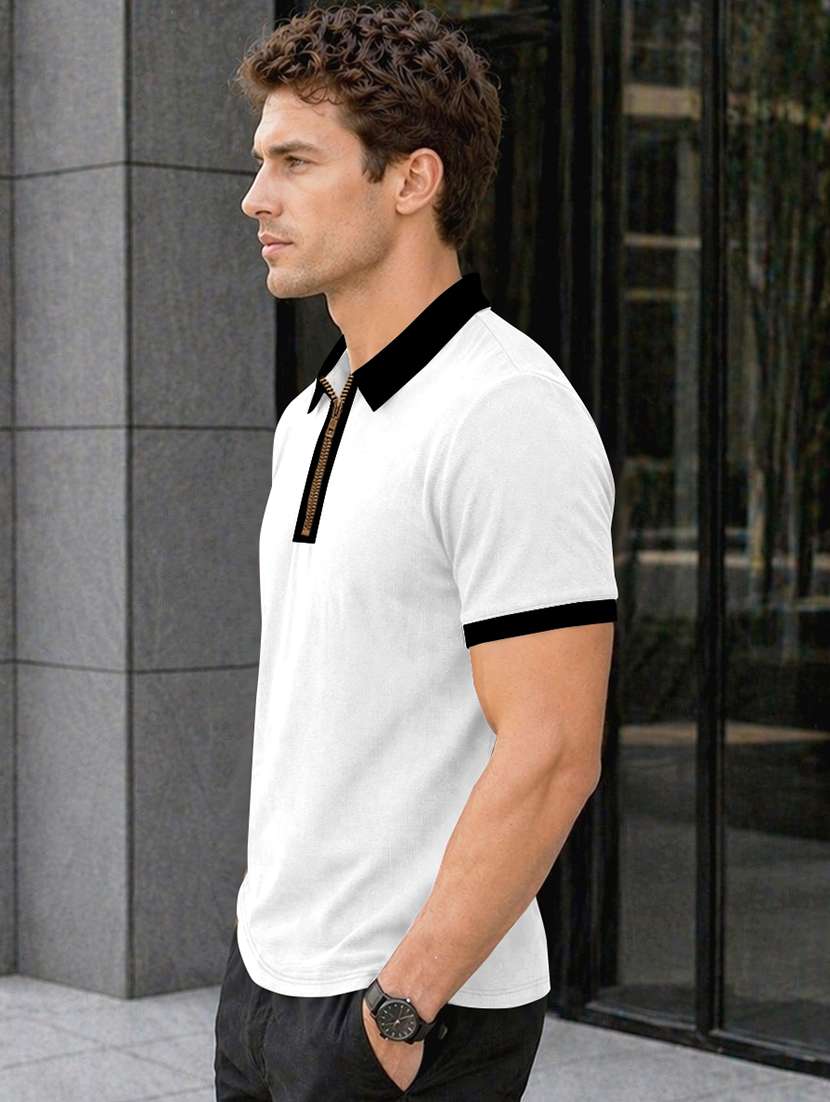 men solid short sleeve regular fit polo t-shirt - 22602437 -  Standard Image - 1