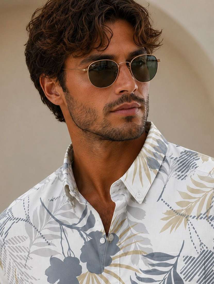 Men Printed Short Sleeve Regular Fit Casual Shirt - 22602441 -  Standard Image - 1