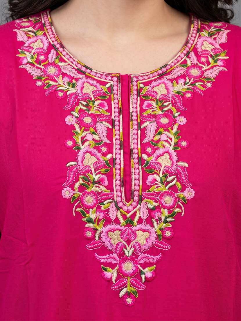 women embroidered short sleeves nighty - 22602484 -  Standard Image - 1