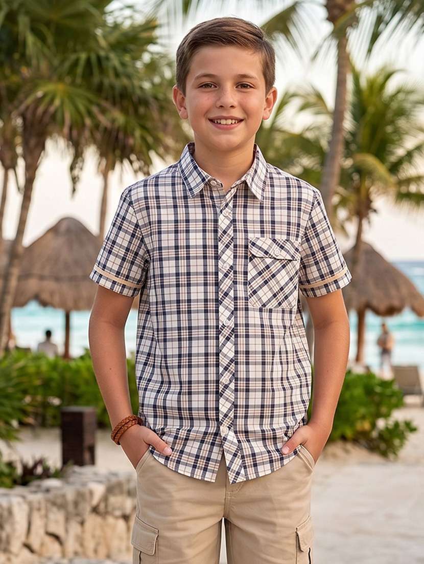 boys printed short sleeves regular fit shirt - 22602537 -  Standard Image - 1