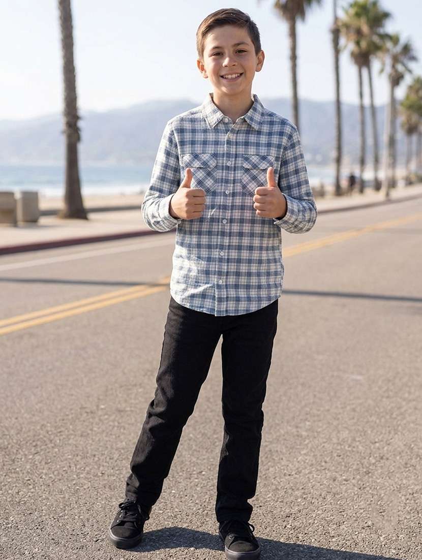 boys printed long sleeves regular fit shirt - 22602540 -  Standard Image - 4