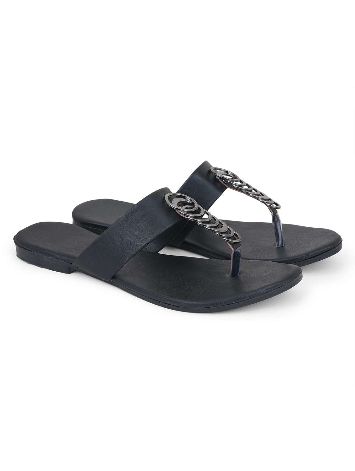 Women Embellished Toe Separator Flats - 22602661 -  Standard Image - 1