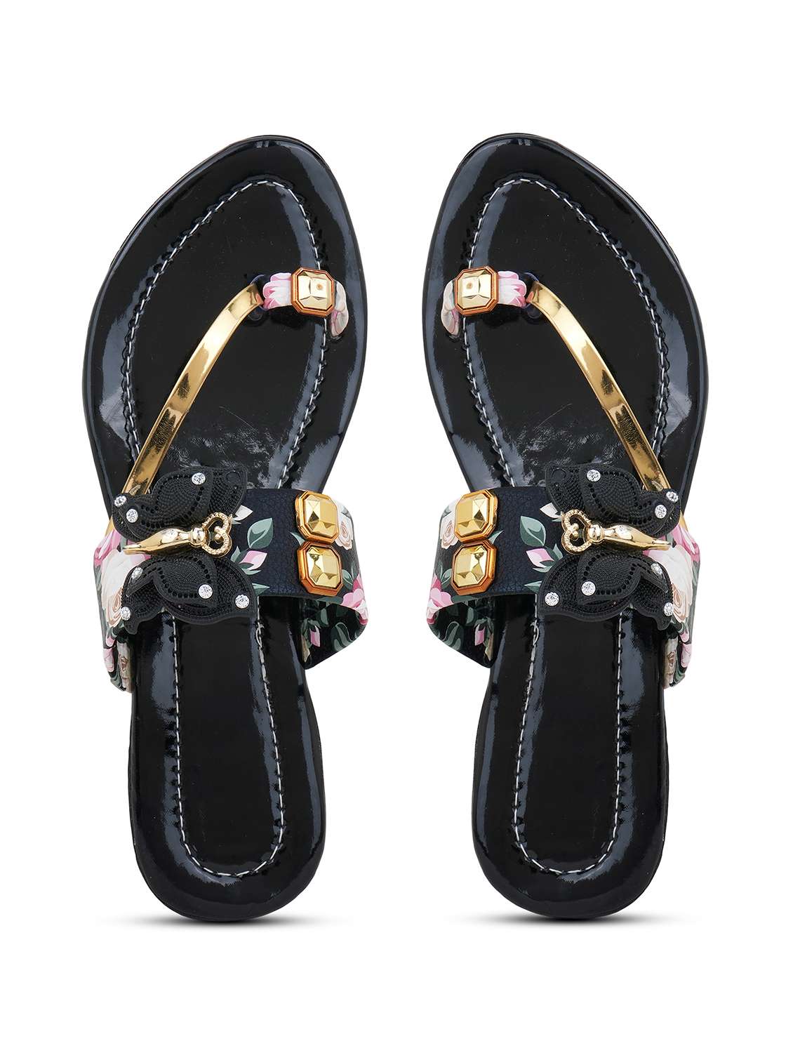 women embellished one toe flats - 22602670 -  Standard Image - 4