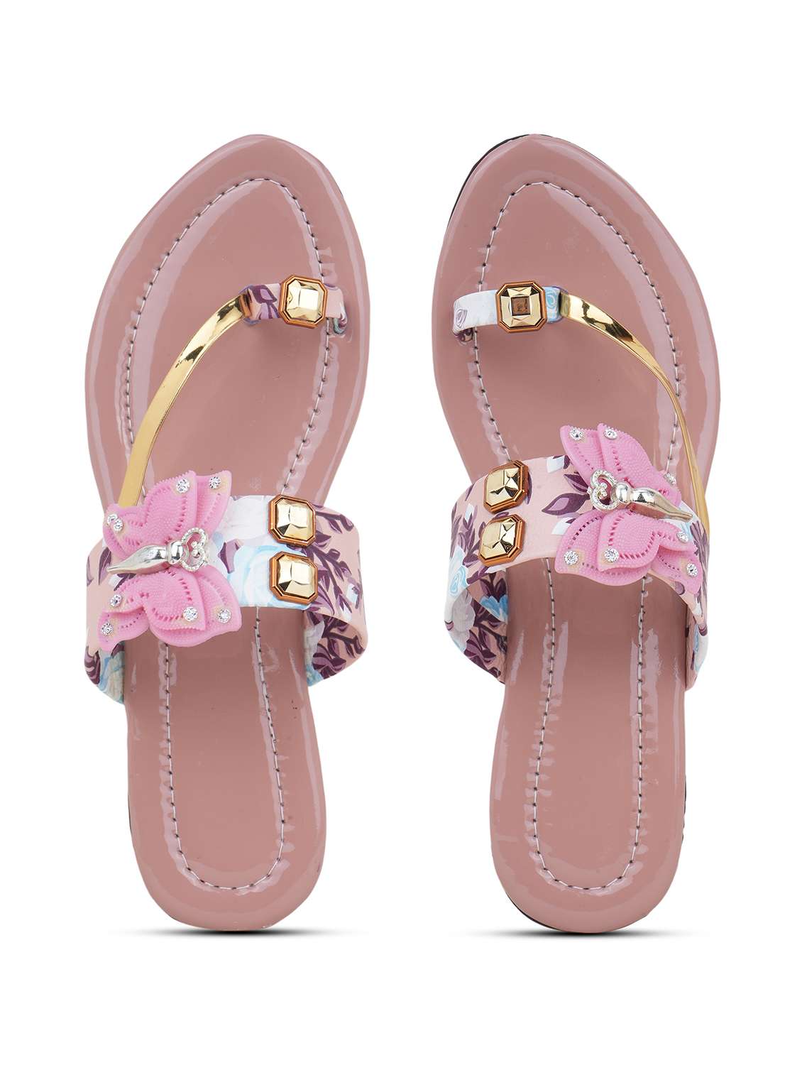 women embellished one toe flats - 22602672 -  Standard Image - 4