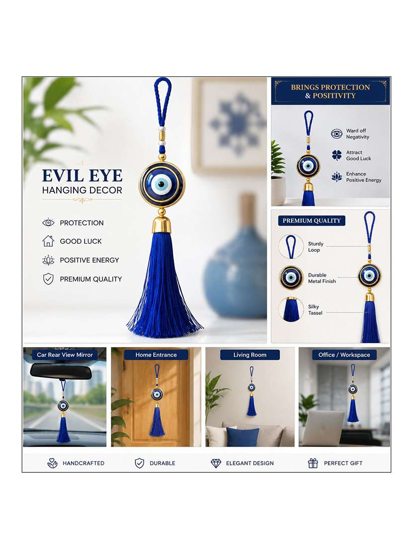 blue evil eye hanging with tassel - 22602806 -  Standard Image - 4