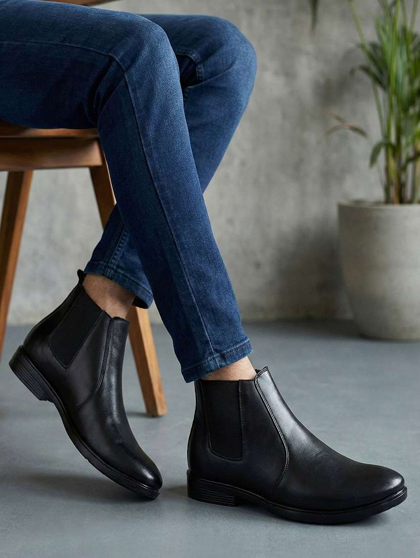 men solid low ankle boots - 22602836 -  Standard Image - 4