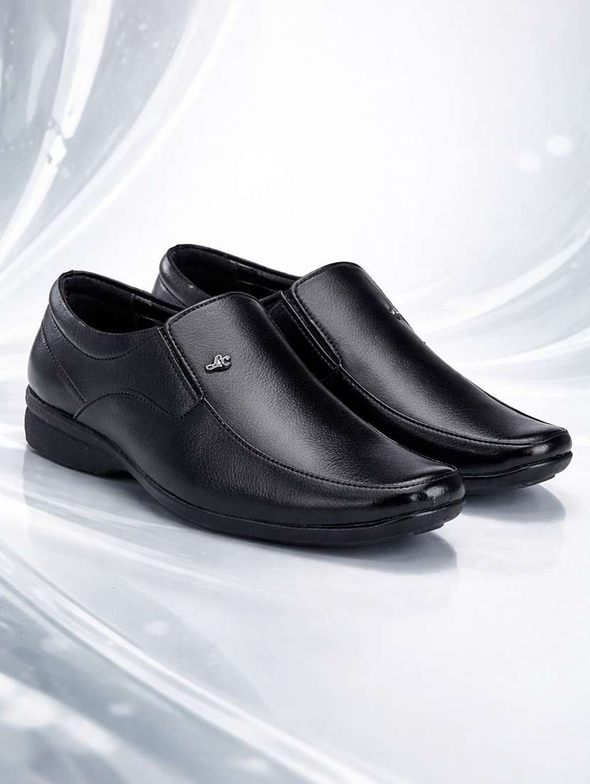 men solid slip on formal shoes - 22602840 -  Standard Image - 1