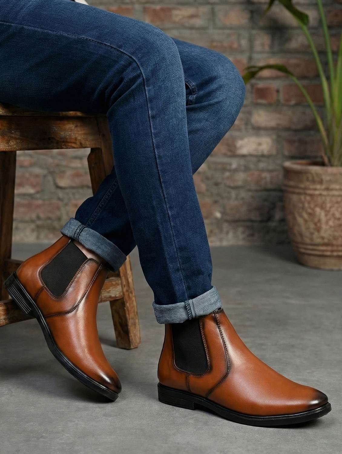 men textured low ankle boots - 22602844 -  Standard Image - 4