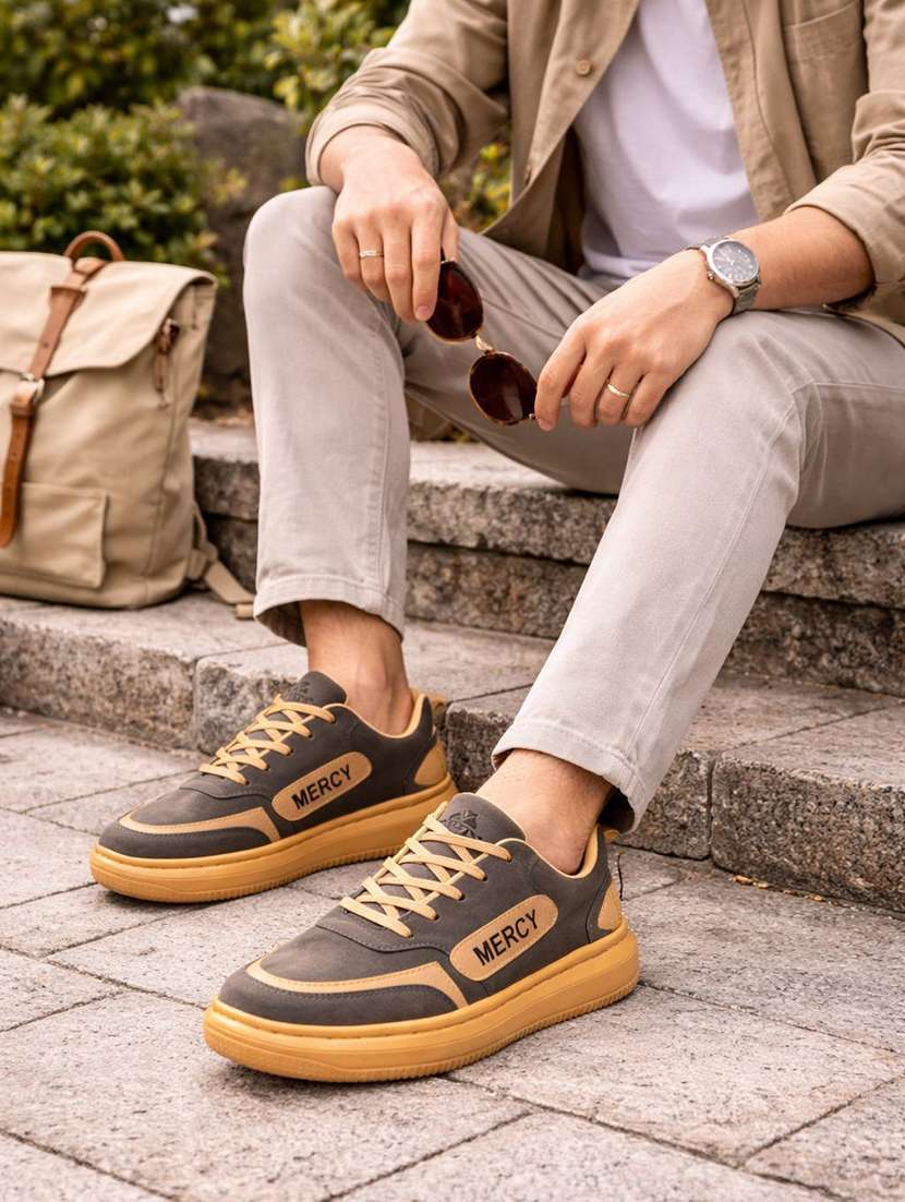 men color block lace up sneaker - 22602855 -  Standard Image - 4