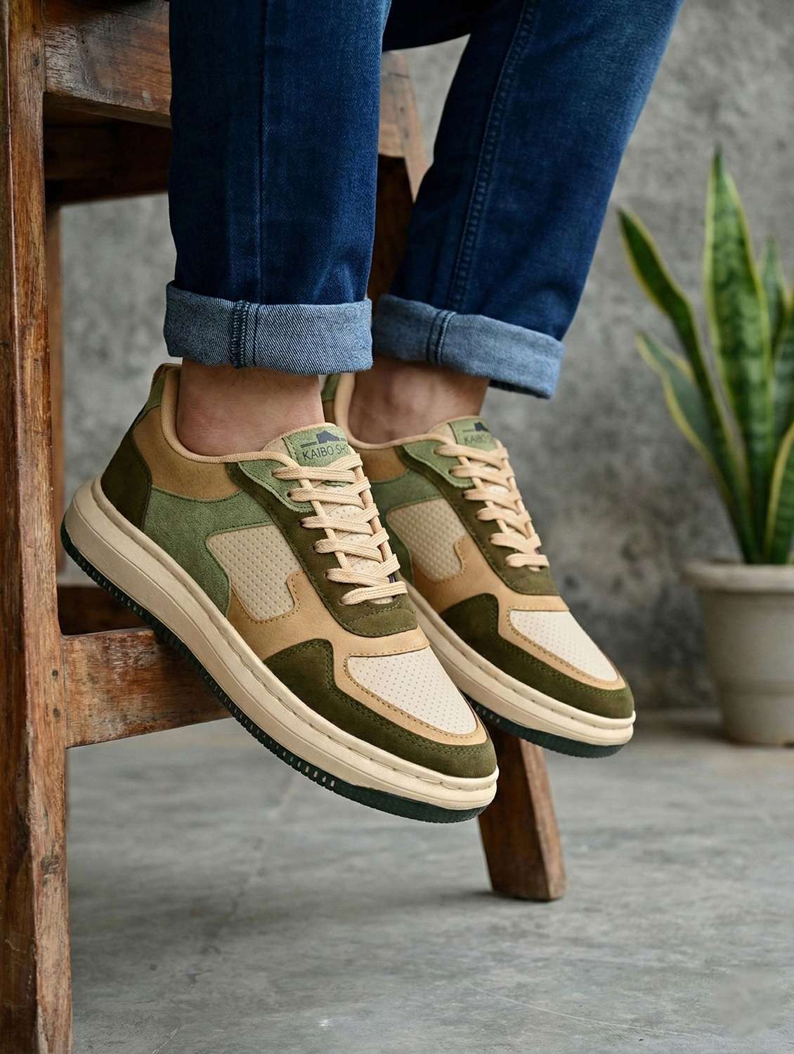 men color block lace up sneaker - 22602866 -  Standard Image - 4