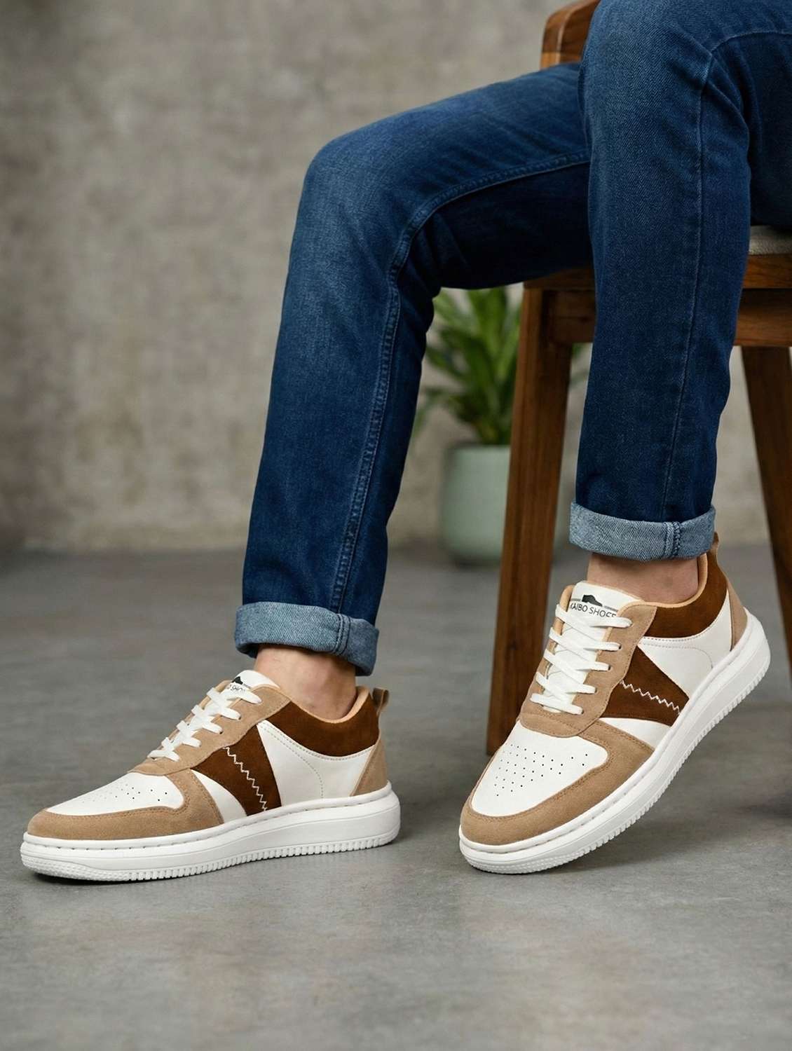 men color block lace up sneaker - 22602867 -  Standard Image - 4