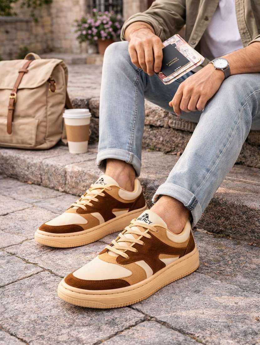 men color block lace up sneaker - 22602870 -  Standard Image - 4