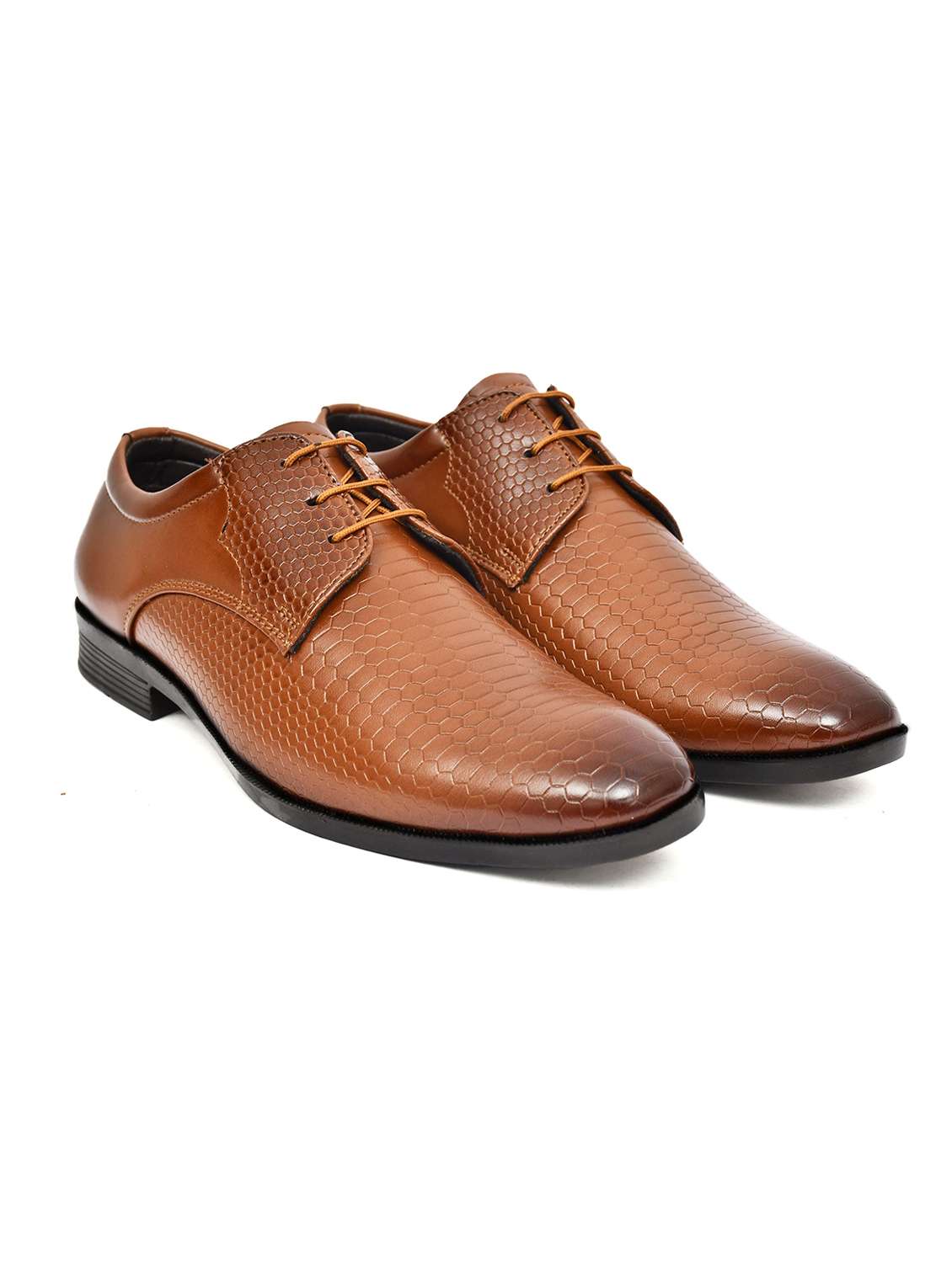 men tan lace-up derby - 22602875 -  Standard Image - 1