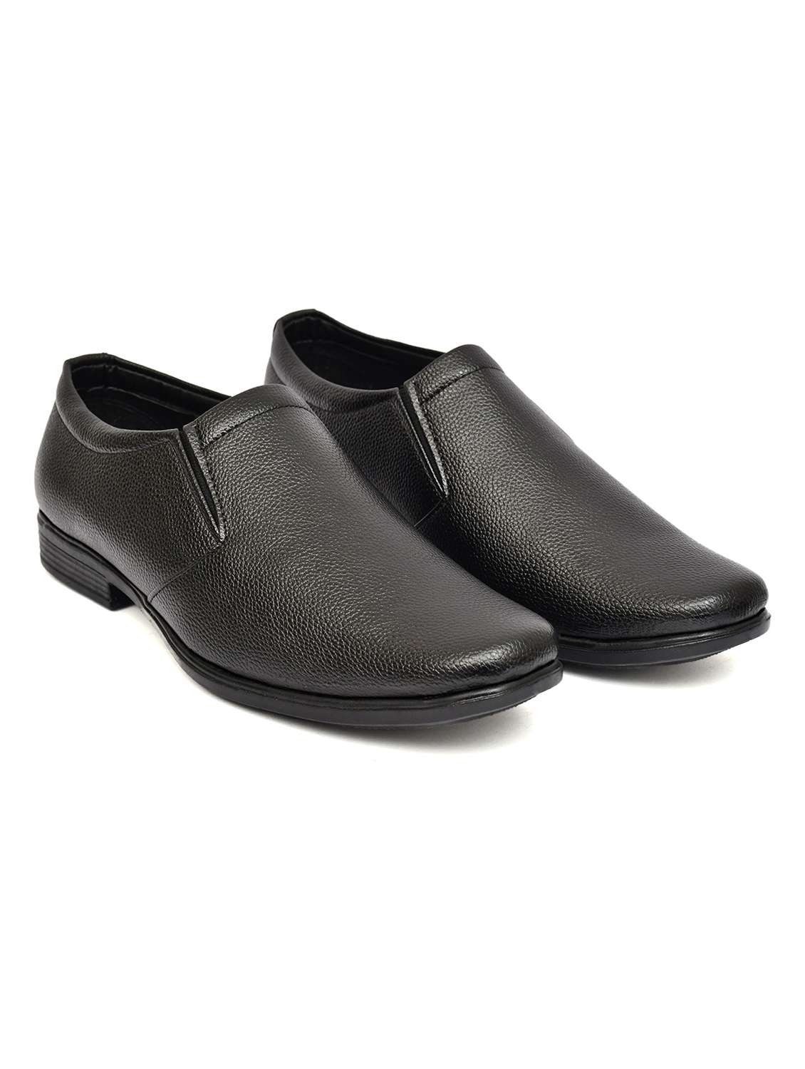 men textured slip on formal shoes - 22602885 -  Standard Image - 1