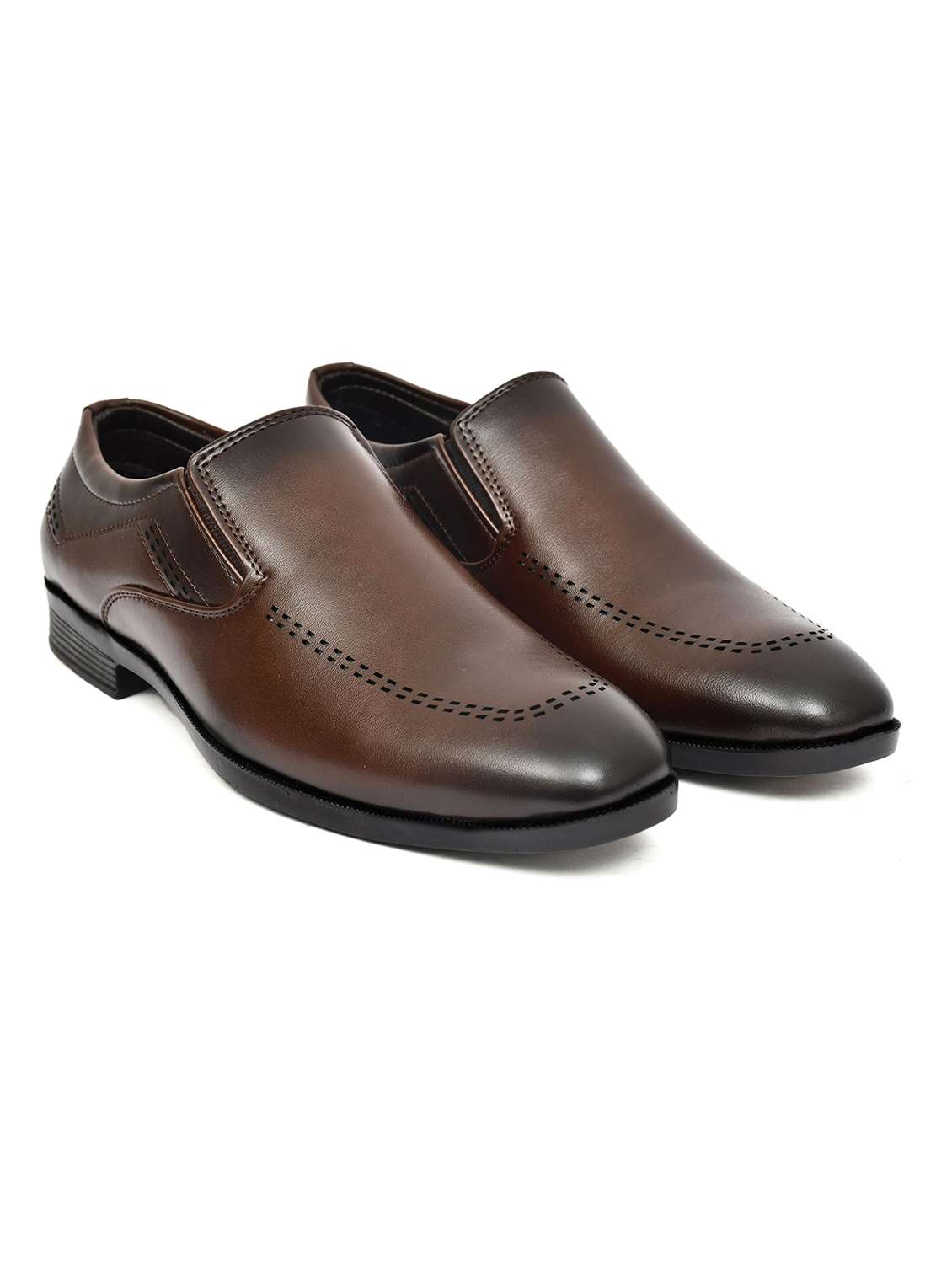 men solid slip on formal shoes - 22602886 -  Standard Image - 1