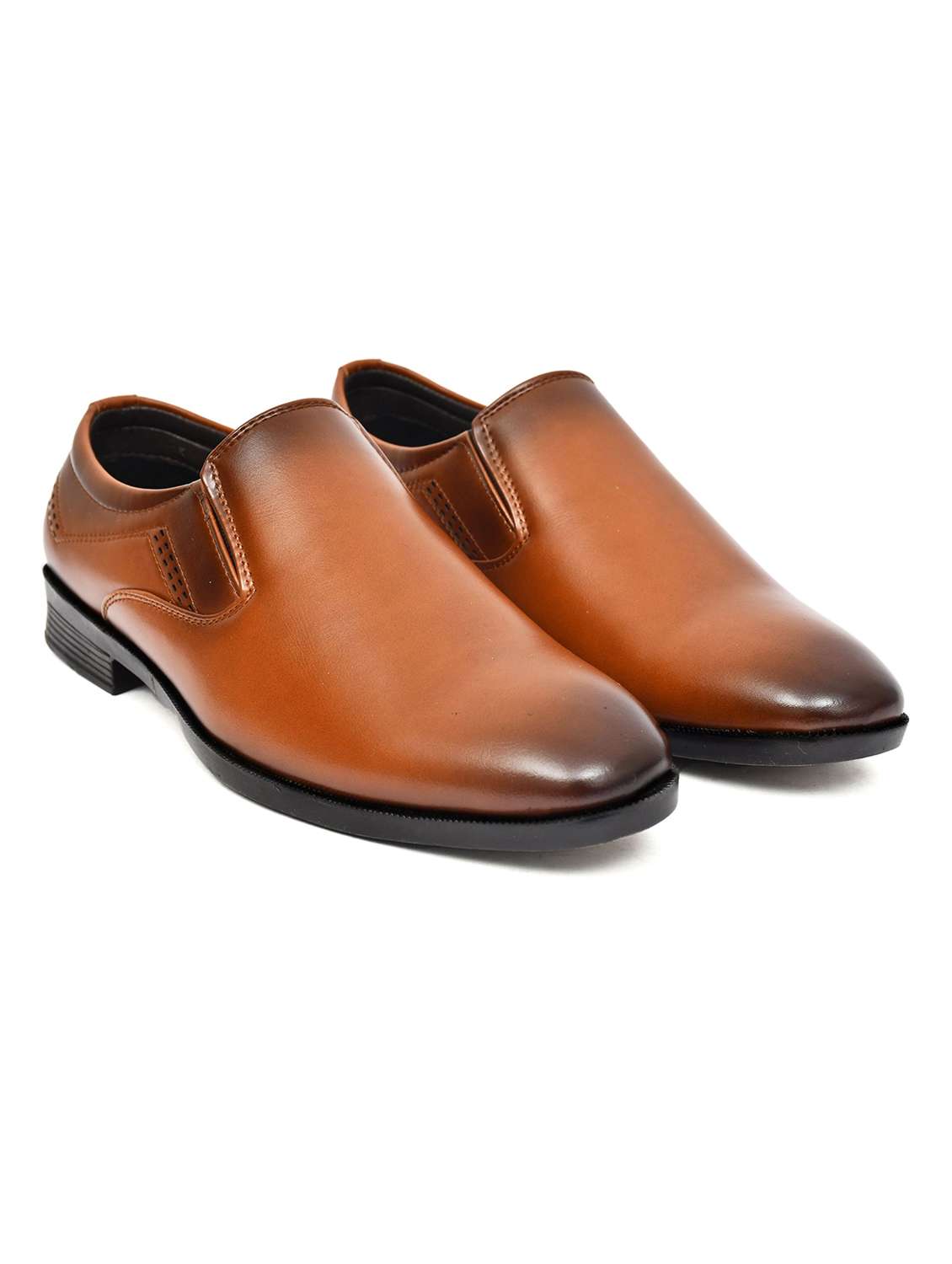 men solid slip on formal shoes - 22602888 -  Standard Image - 1
