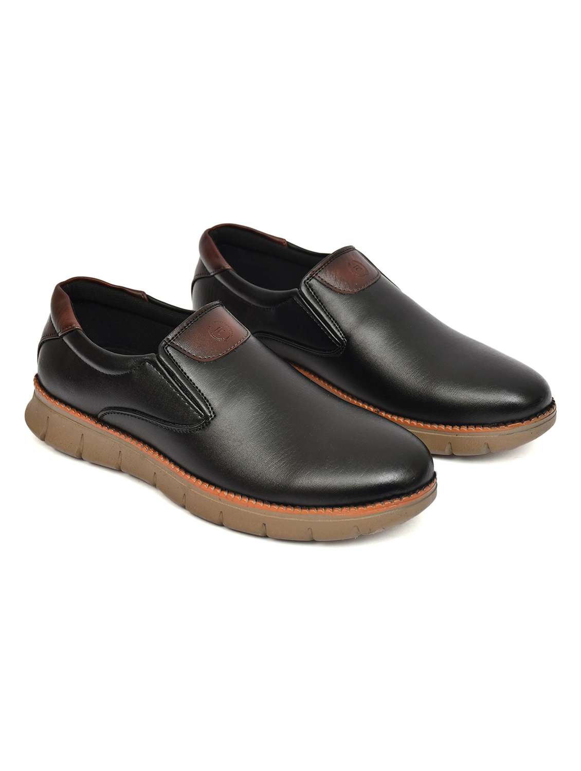 men solid slip on formal shoes - 22602889 -  Standard Image - 1
