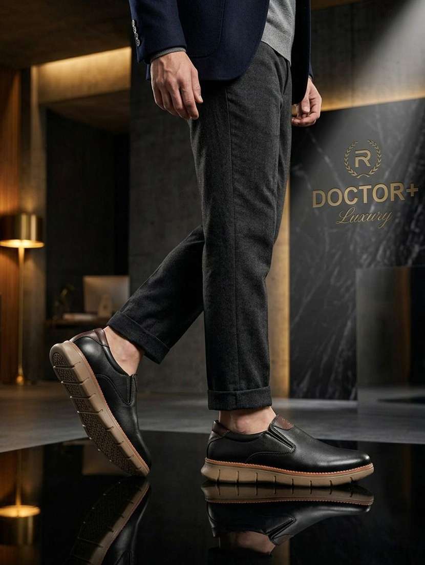 men solid slip on formal shoes - 22602889 -  Standard Image - 4