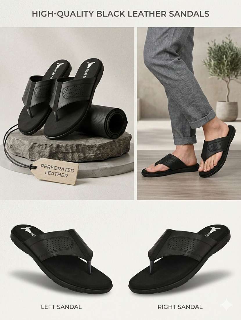 men textured toe separator sandal - 22602895 -  Standard Image - 4