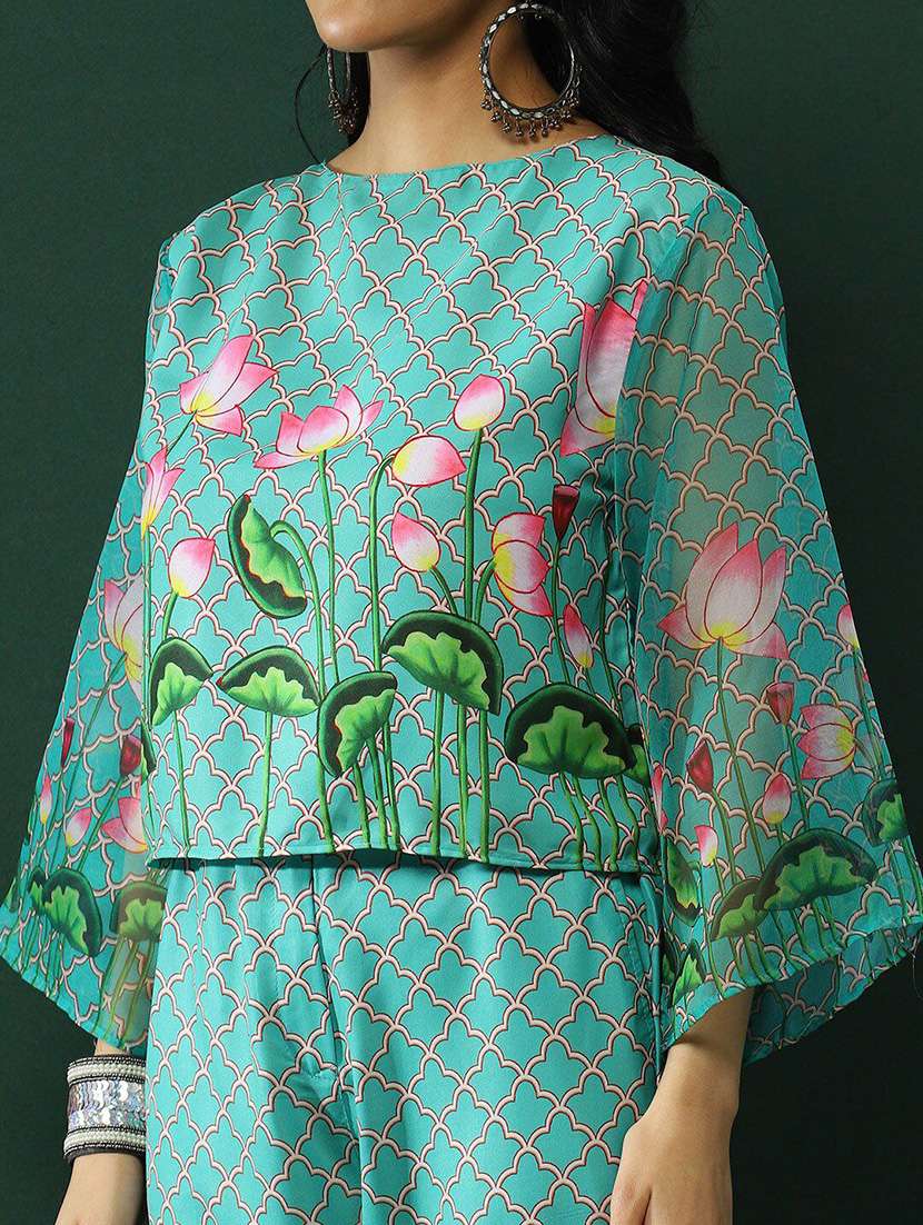 Women Printed Long Sleeves Top And Trouser Co-ord Set - 22603024 -  Standard Image - 1