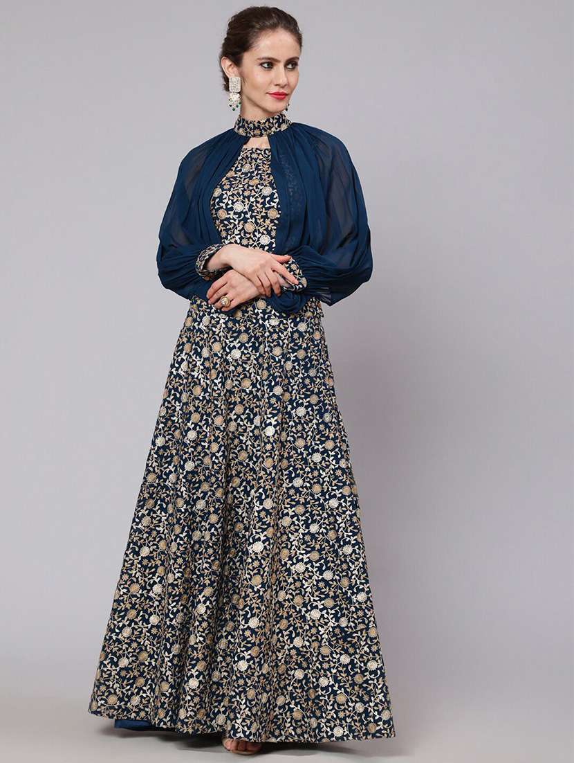 women embroidered sleeveless top and skirt set with detachable sleeves