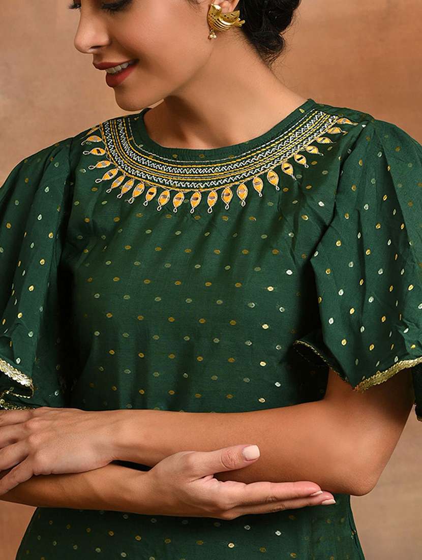 Women Printed Flared Sleeves Kurta Sharara Set - 22603584 -  Standard Image - 1