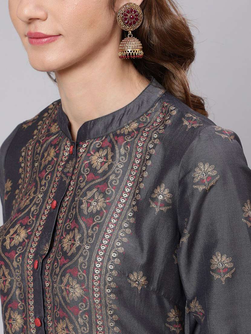 Women Printed Short Sleeves Kurta Pant Set - 22603589 -  Standard Image - 1