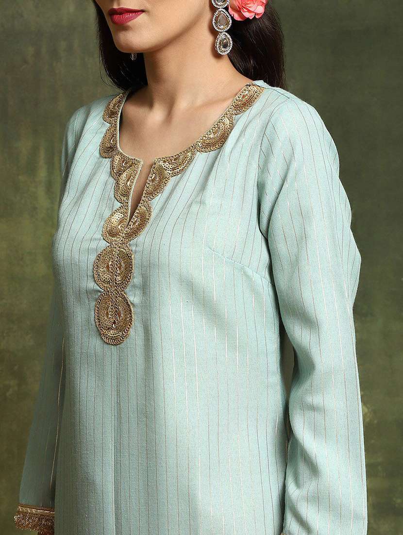women printed long sleeves kurta pant set with dupatta - 22603618 -  Standard Image - 1
