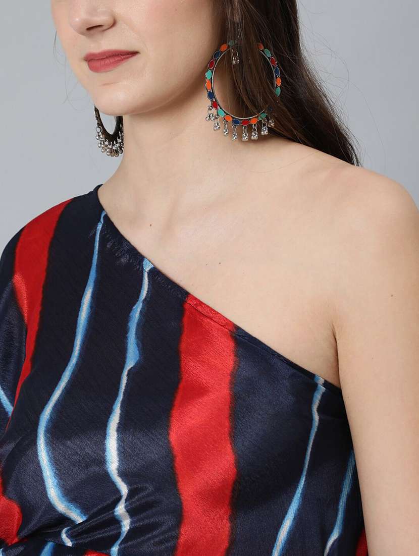 Women Printed One Shoulder Maternity Dress - 22603662 -  Standard Image - 1