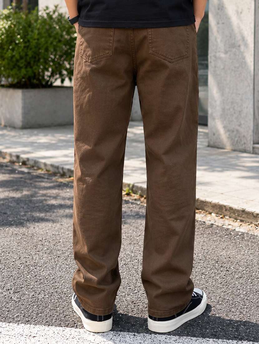 men solid mid rise straight jeans - 22603853 -  Standard Image - 4