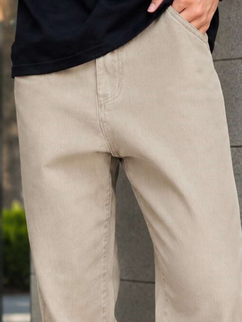 men solid mid rise straight jeans - 22603855 -  Standard Image - 1