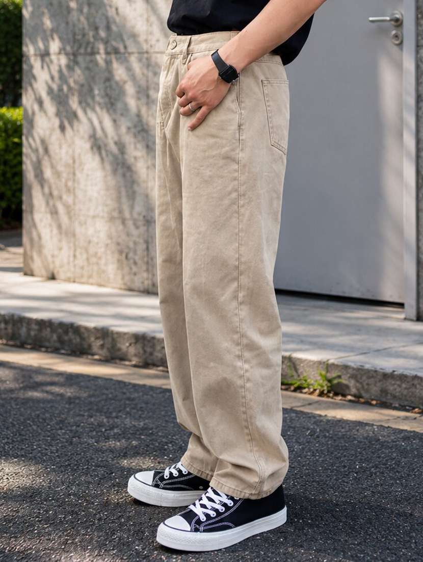 men solid mid rise straight jeans - 22603855 -  Standard Image - 4