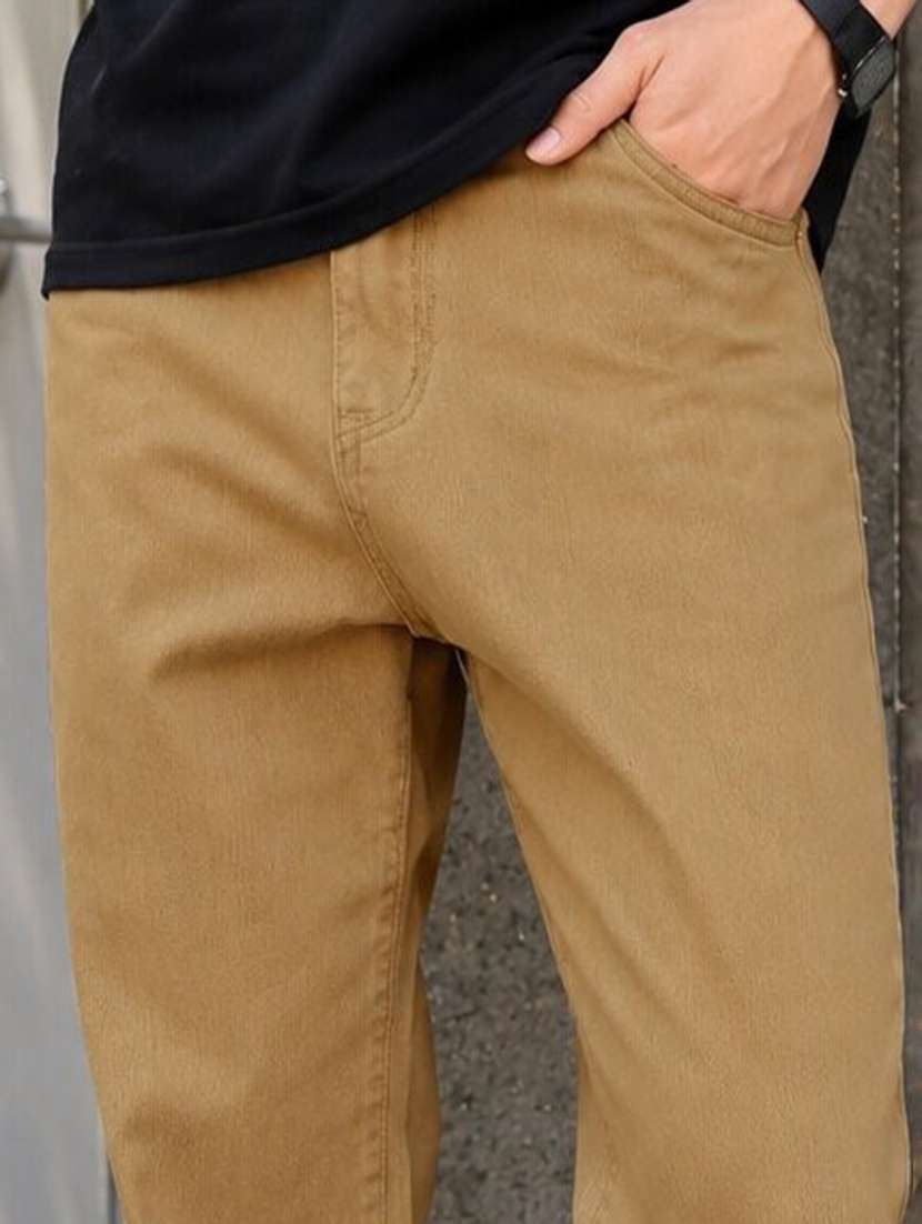 Men Solid Mid Rise Straight Jeans - 22603857 -  Standard Image - 1