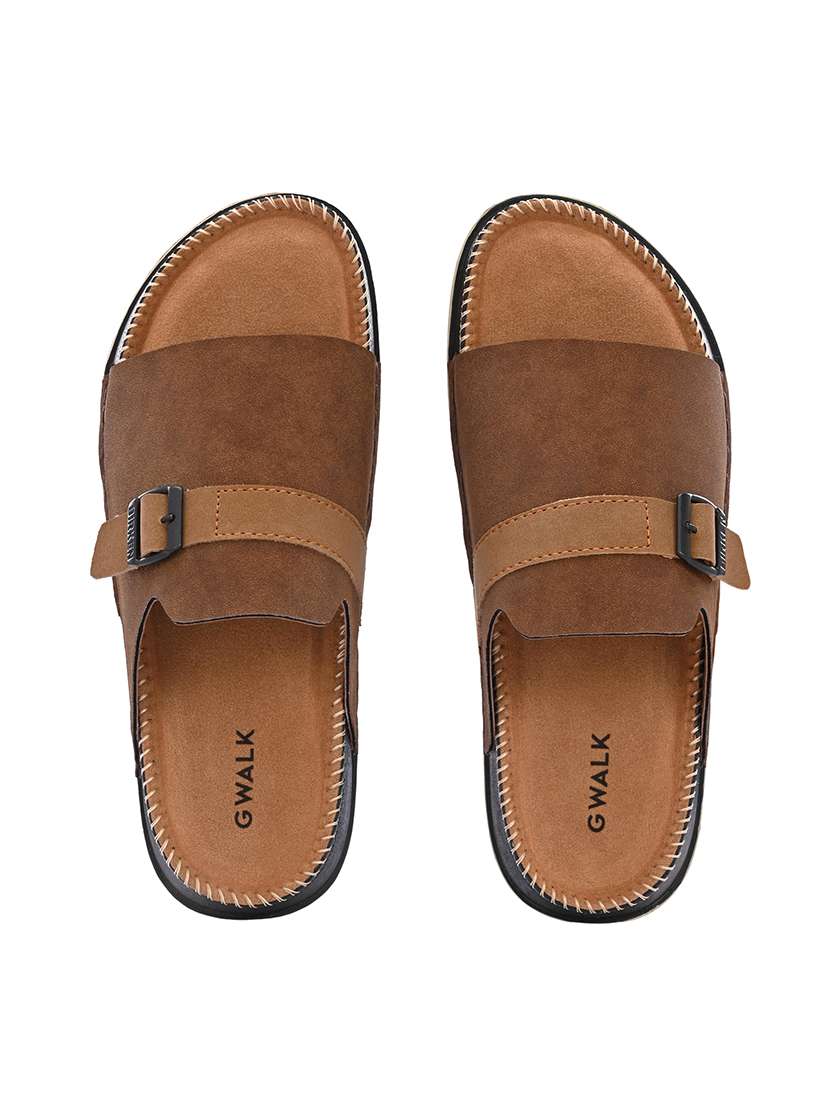 men solid slip on sandal - 22603999 -  Standard Image - 4
