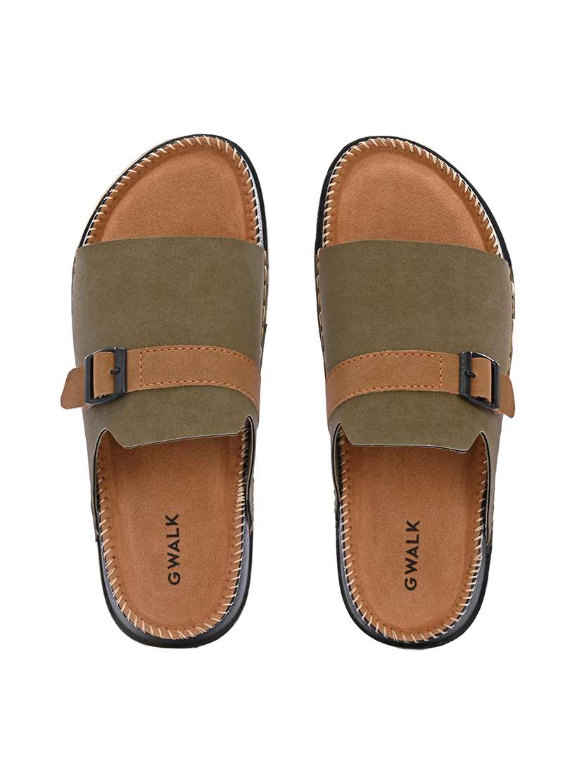 men solid slip on sandal - 22604000 -  Standard Image - 4