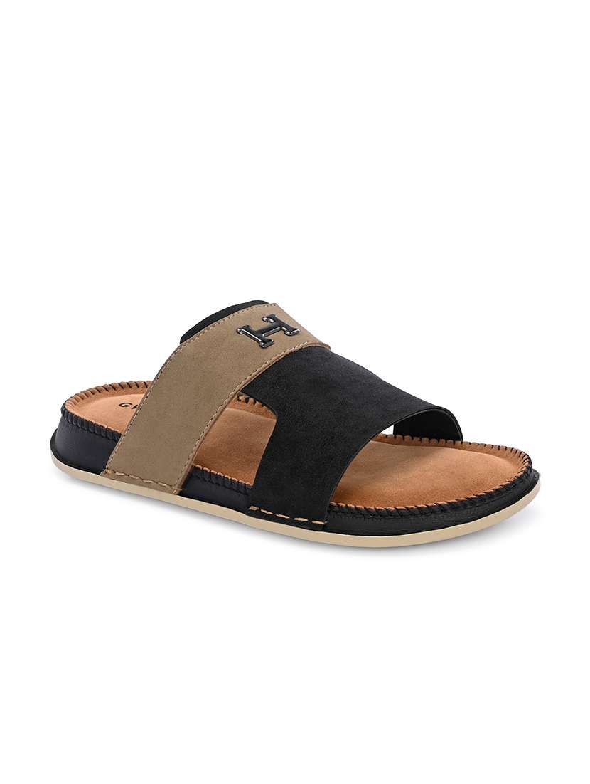 Men Colourblocked Slip On Sandal - 22604001 -  Standard Image - 1