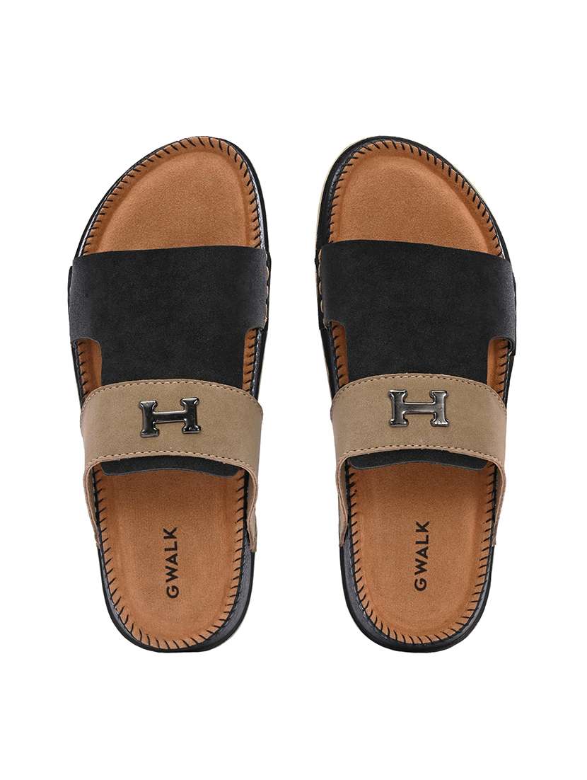 Men Colourblocked Slip On Sandal - 22604001 -  Standard Image - 4