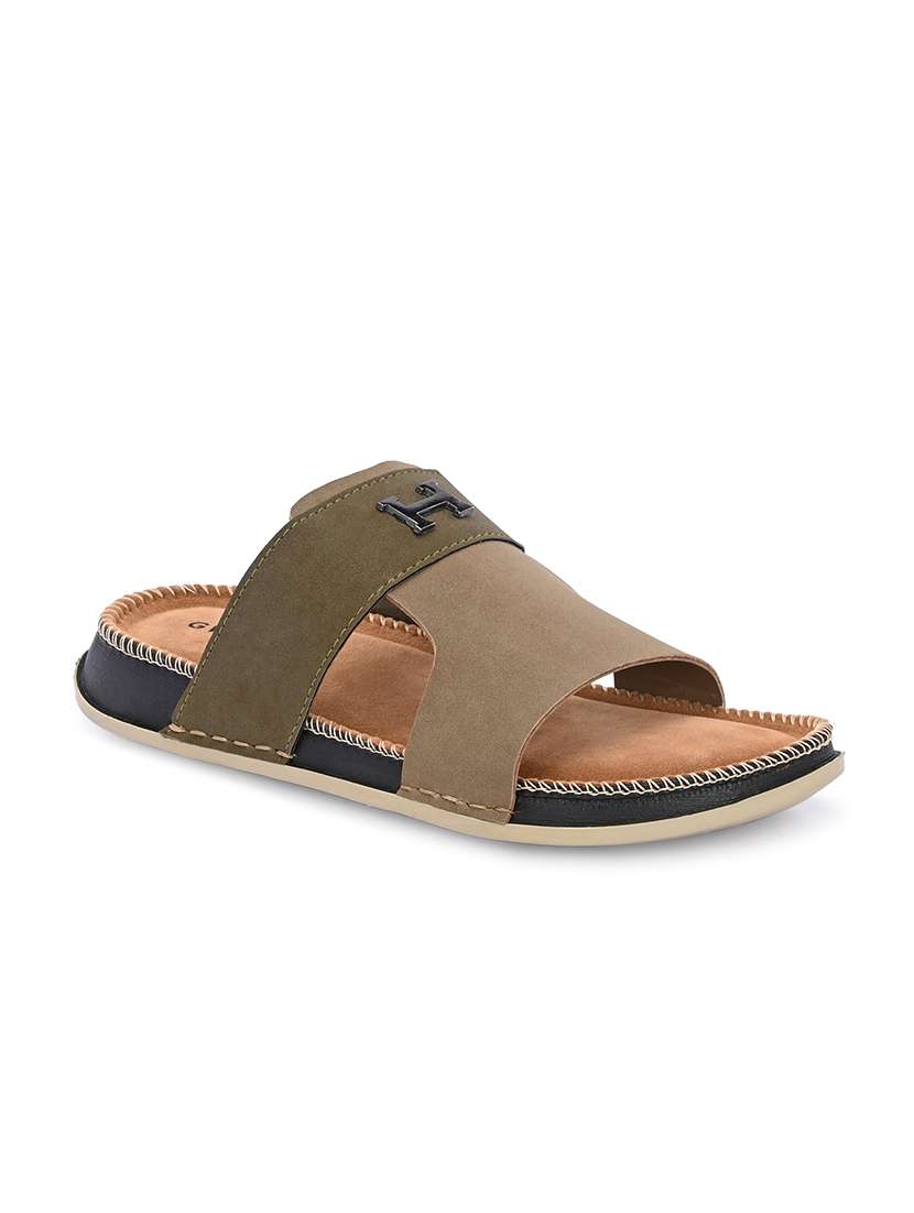 men colourblocked slip on sandal - 22604002 -  Standard Image - 1