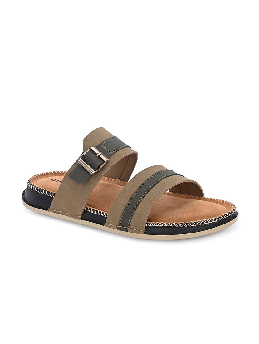 Men Colourblocked Slip On Sandal - 22604004 -  Standard Image - 1