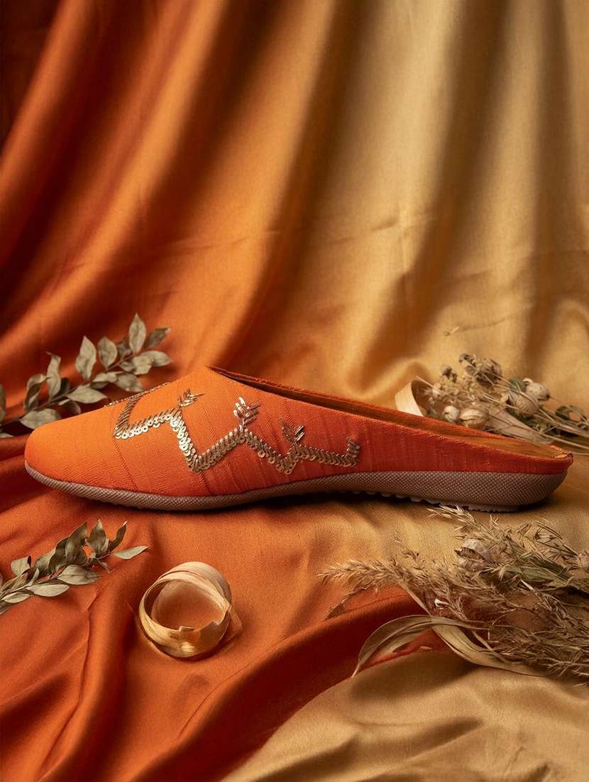 Women Embroidered Slip On Mules - 22604024 -  Standard Image - 1