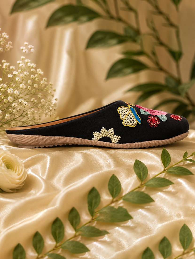 women embroidered slip on mules - 22604028 -  Standard Image - 1