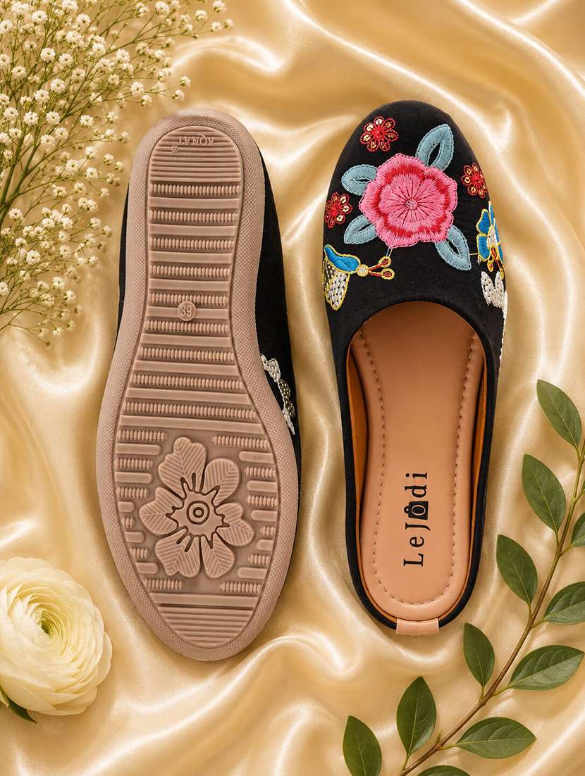 women embroidered slip on mules - 22604028 -  Standard Image - 6