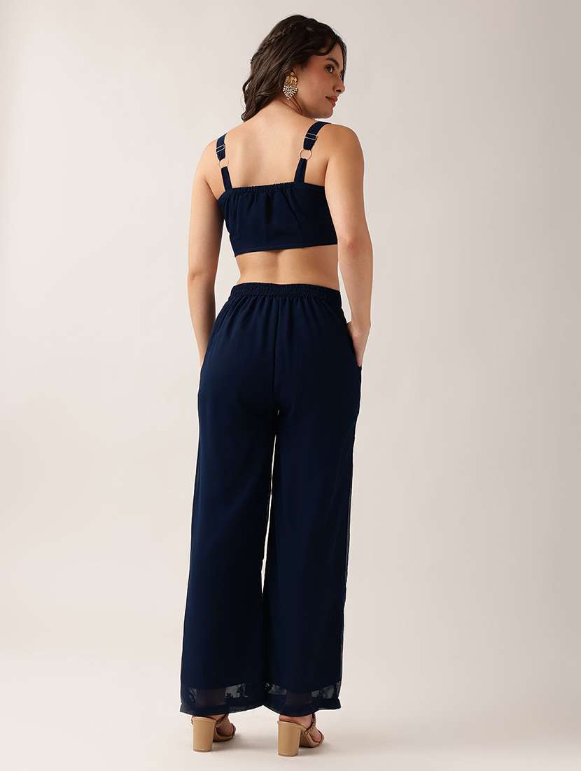 women embroidered sleeveless top and trouser co-ord set - 22604051 -  Standard Image - 4