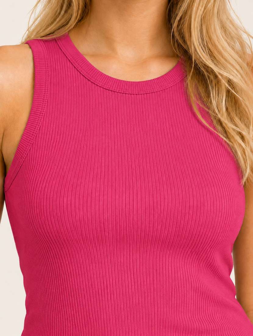 women self design sleeveless tank top - 22604261 -  Standard Image - 1