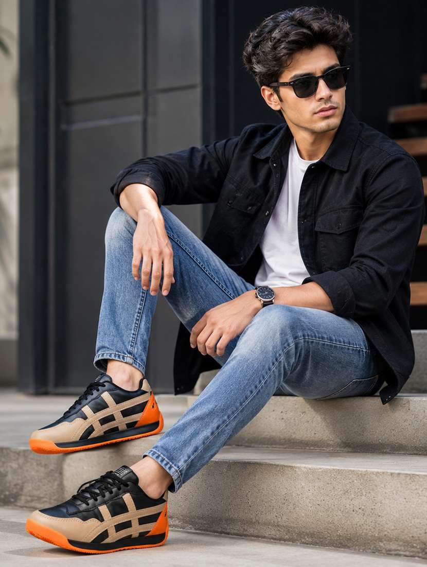 men colourblocked lace up sneaker - 22604298 -  Standard Image - 4
