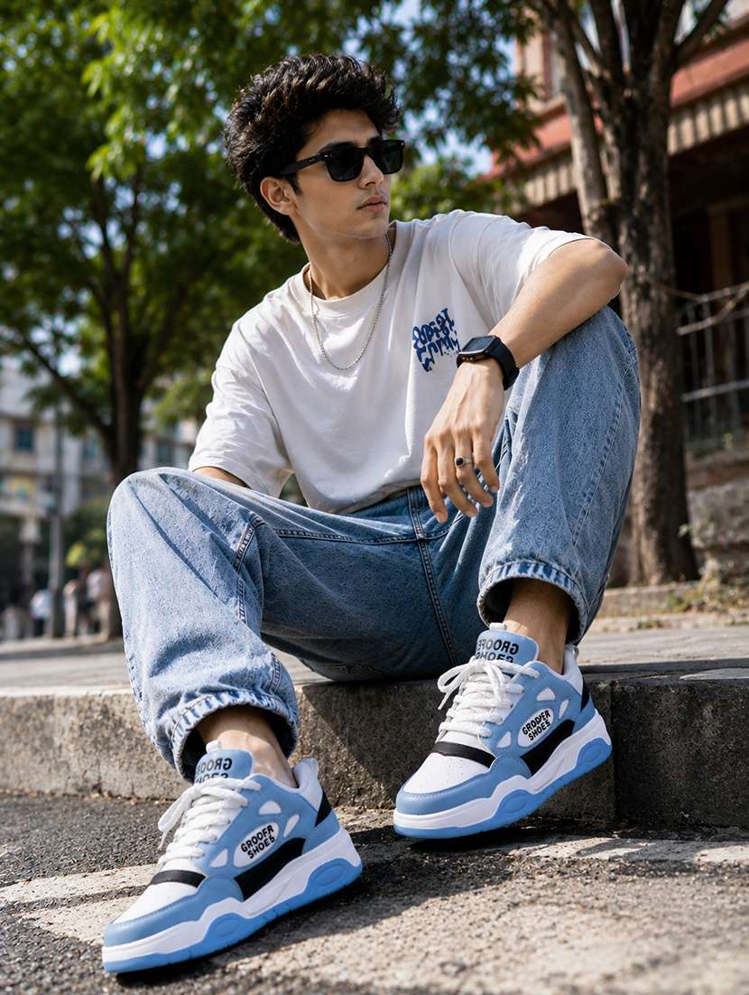 men colourblocked lace up sneaker - 22604299 -  Standard Image - 4