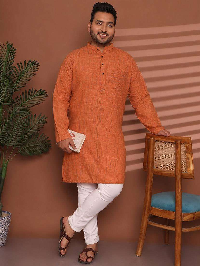 men self design mandarin neck long kurta - 22604315 -  Standard Image - 4