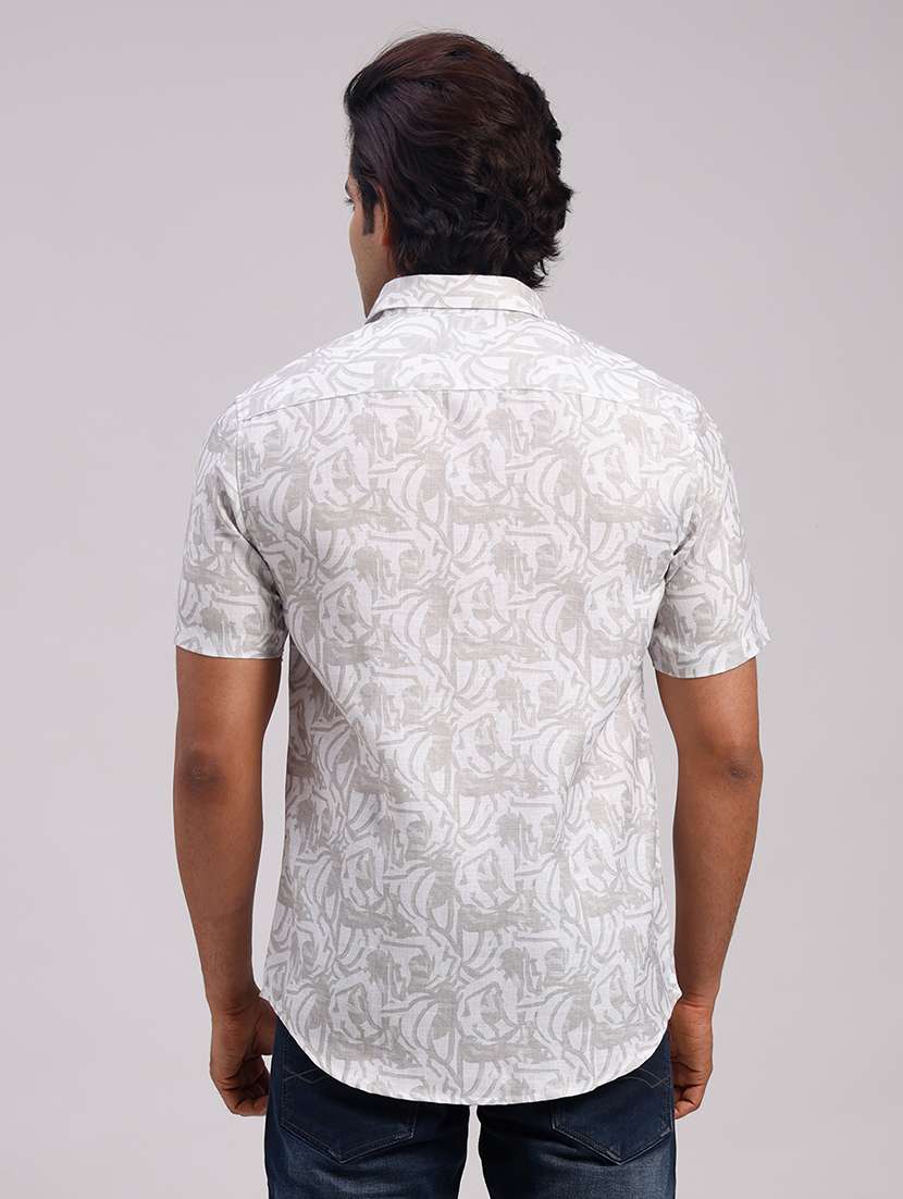Men Printed Collared Slim Fit Casual Shirt - 22604455 -  Standard Image - 4