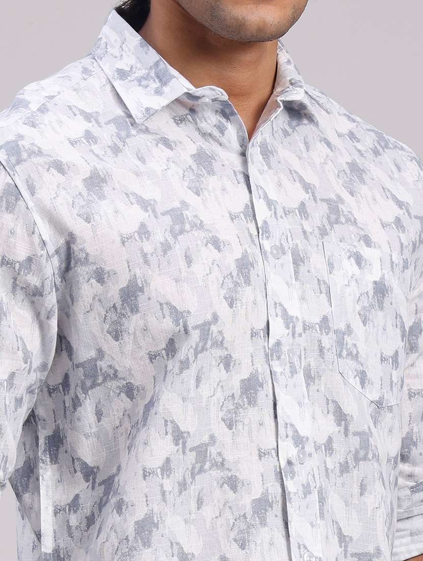 Men Printed Collared Slim Fit Casual Shirt - 22604459 -  Standard Image - 1