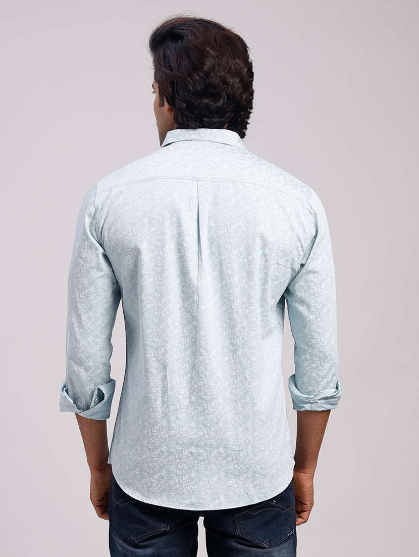 Men Printed Collared Slim Fit Casual Shirt - 22604463 -  Standard Image - 4